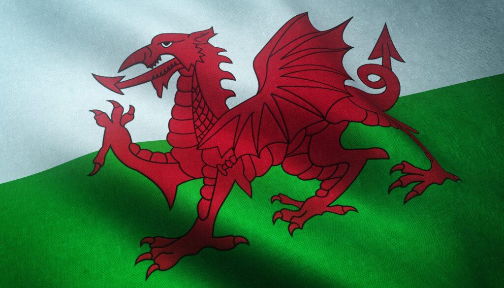 closeup shot of the realistic flag of wales with i 2023 02 04 02 11 43 utc