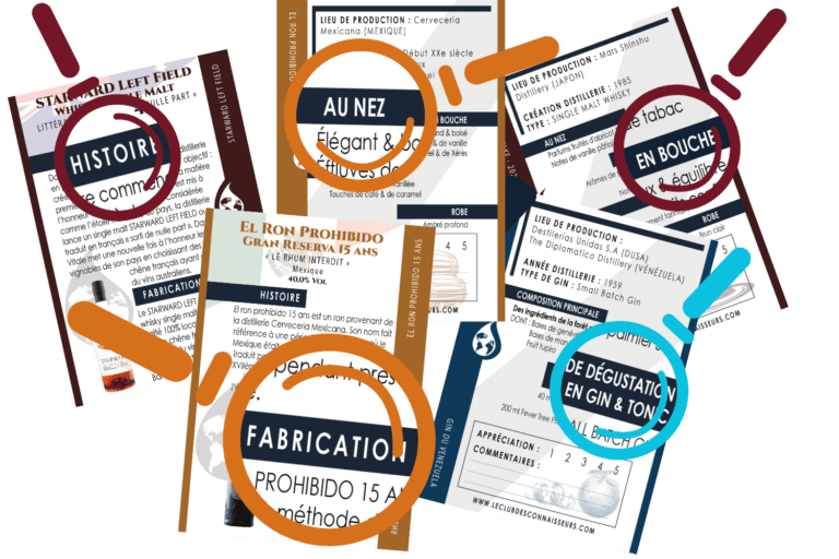 Box Abonnement Mixte - Fiche dégustation - Le Club des Connaisseurs