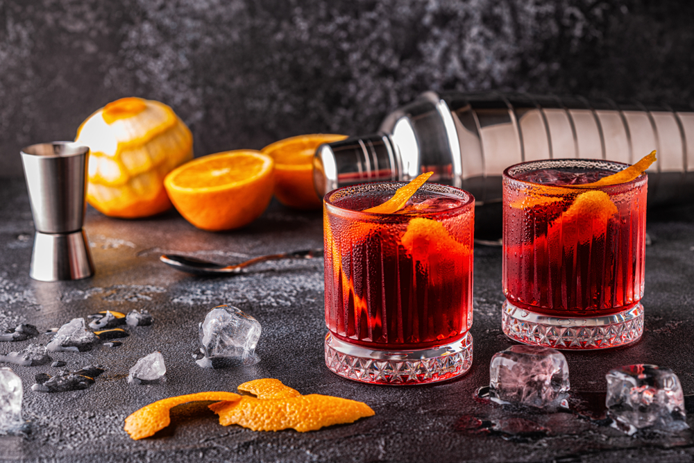 negroni-cocktail zeste orange
