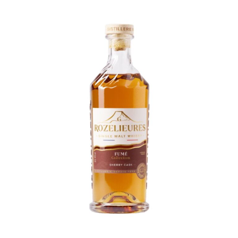 Packshot bouteille de whisky Rozelieures Fumé Collection (70cl – 46%) sur fond blanc - Le club des connaisseurs