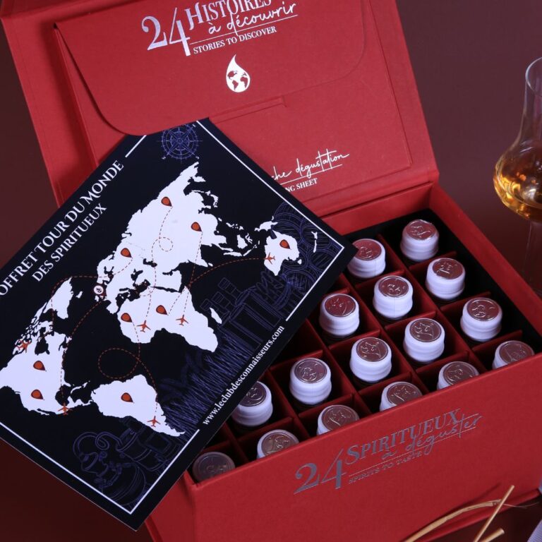 Coffret Tour du Monde 24 Whiskies du Monde Le Club des Connaisseurs expérience de dégustation à domicile
