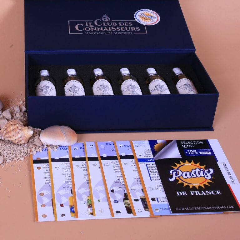 Le Coffret Dégustation Pastis de France Lemercier franc tireur pastis de nos jardin Le Club des Connaisseurs