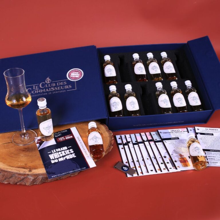 Coffret Le Grand Whiskies du Monde 12 x 40 ml Le Club des Connaisseurs Fiches Dégustation