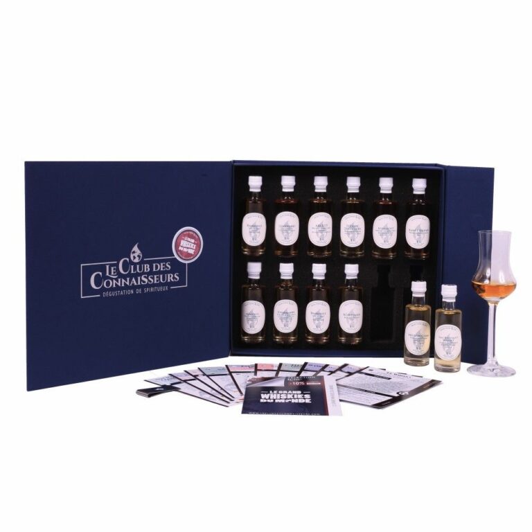 Coffret Le Grand Whiskies du Monde 12 x 40 ml Le Club des Connaisseurs Idée Cadeau Whisky