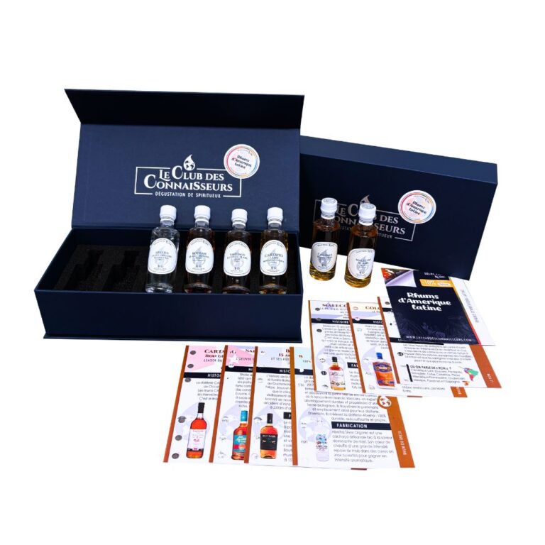 Coffret dégustation Rhums d'amérique latine Le Club des Connaisseurs fioles à déguster idée cadeau