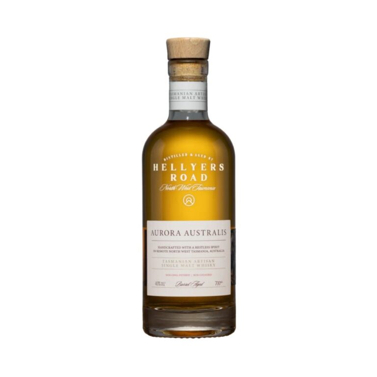 Packshot de la bouteille de whisky single malt Hellyers Road Aurora Australis sur fond blanc