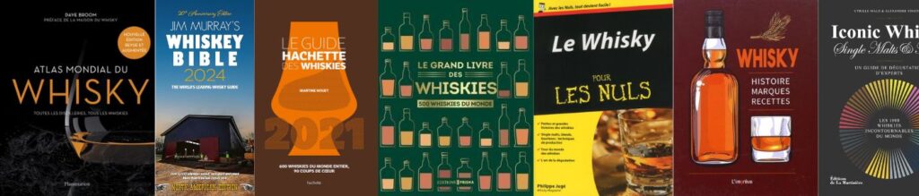 Bannière article de blog Livre sur le whisky : Sélection de livres sur le whisky, incluant des guides de dégustation, des encyclopédies et des ouvrages de référence comme l’Atlas mondial du whisky, la Whisky Bible 2024 de Jim Murray, le Guide Hachette des Whiskies, le Grand Livre des Whiskies, Le Whisky pour les Nuls, ainsi que des livres sur l’histoire, les marques et les recettes du whisky. Le Club des Connaisseurs